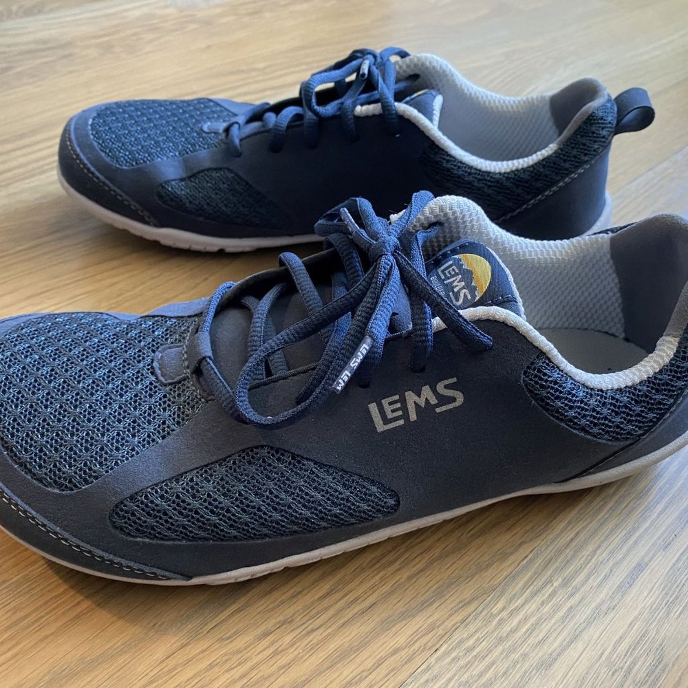 LEMS PRIMAL 2 ECLIPSE BLUE WHITE MINIMALIST BAREFOOT SHOES SIZE M 10 W 11.5